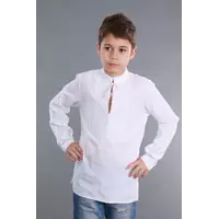 Детская вышиванка для мальчика белым по белому 98, укр