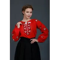 Блуза вышиванка красного цвета